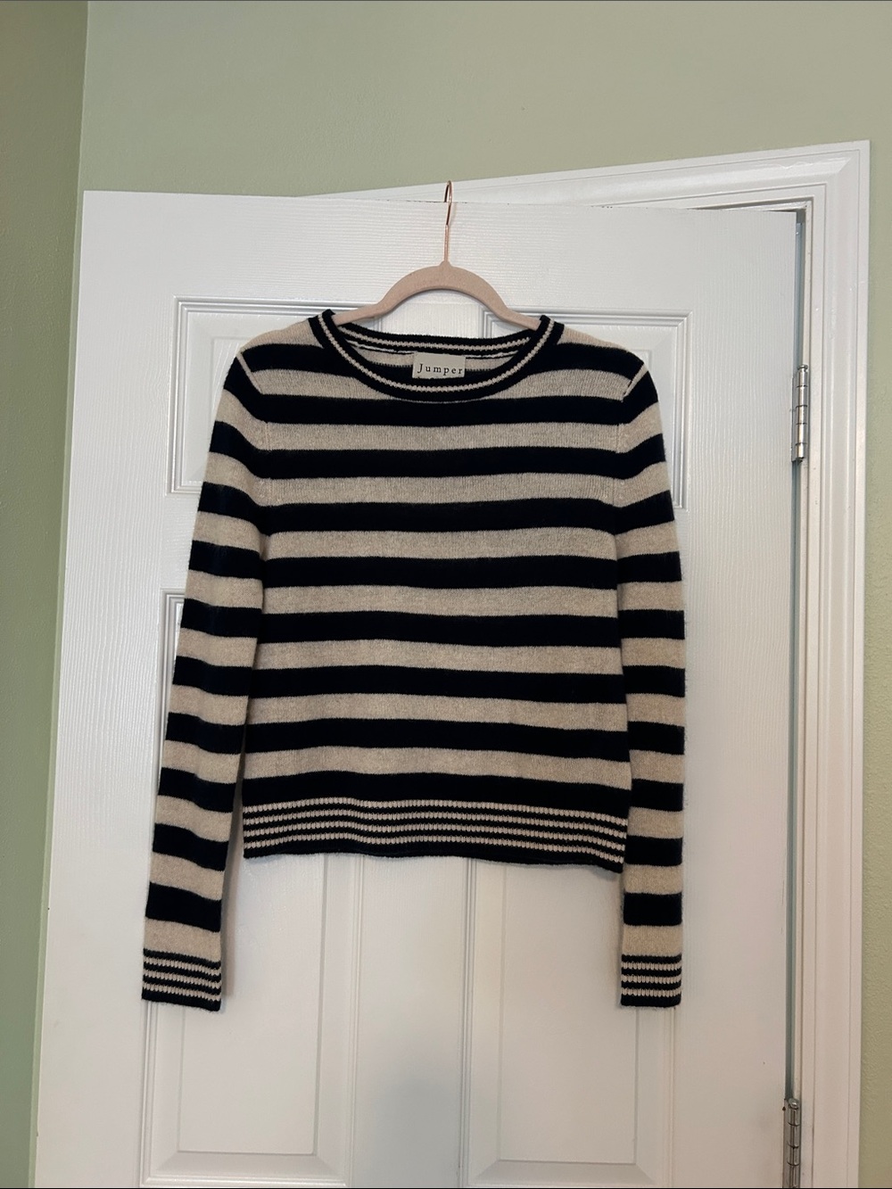 Jumper 1234 Cashmere Stripe Crew Sweater